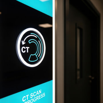 Modern Cet Scan Progress Indicator In Clinic Waiting Area