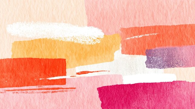 Pink magenta and orange watercolor strokes background gorgeous h