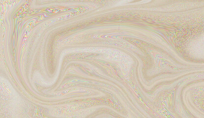 Obraz premium Warm Beige and Light Brown Marbled Liquid Creating an Organic Flowing Abstract Surface Pattern Design