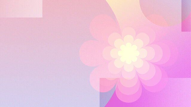Abstract Floral Background with Soft Pink and Yellow Hues