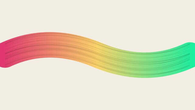 Abstract gradient brush stroke motion with smooth wave animation 4k