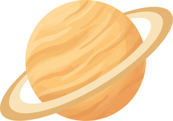 Planet Saturn with Rings Space Solar System Design © Victory
