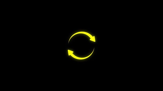 Loading circle animation, processing circle, rotate icon