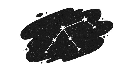 Libra constellation on starry night sky background © haikal