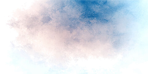 Fototapeta premium Abstract watercolor texture, soft pastel color wash, delicate blend blue, pink, white hue evoke serene, ethereal ambiance.
