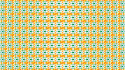 Fototapeta premium Seamless geometric pattern background. Decorative textile print with ethnic floral motifs.