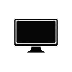 Fototapeta premium Blank computer monitor vector icon isolated on white background minimalist design