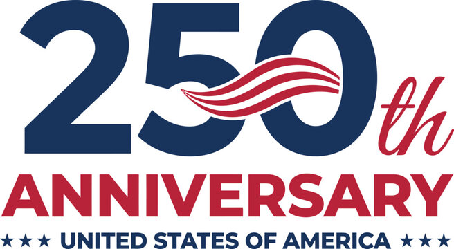 United states 250th anniversary logo celebrating two and a half centuries