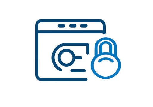 Website Security Padlock Browser Privacy Protection Vector Flat Icon Set

