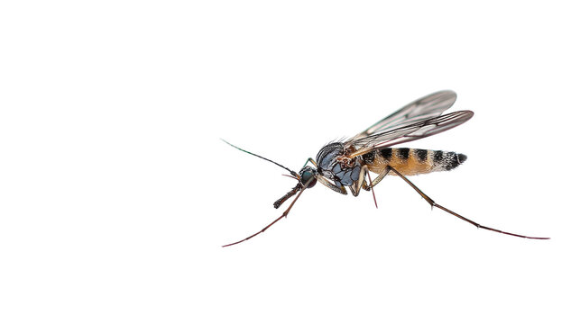 Mosquito insect isolated close up on transparent background