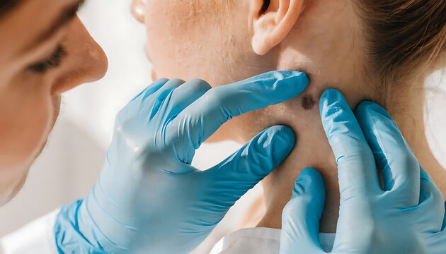 close up of a young woman having a massage