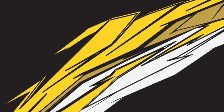 car livery graphic vector with exclusive colors. abstract grunge background design for vehicle vinyl wrap and sports car, racing car, jersey, banner and adventure ready to print.