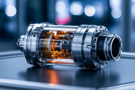 Precision Servo Motor with Encoder and Transparent Housing for Industrial Applications