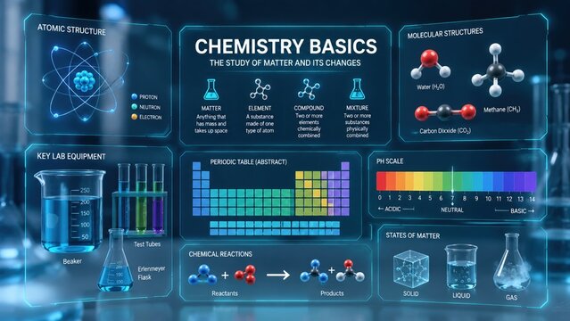 Chemistry Basics Science Infographic
