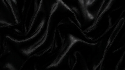 Fototapeta premium Abstract black halftone flowing folds seamless vector pattern