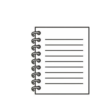 Spiral bound notebook with lined pages