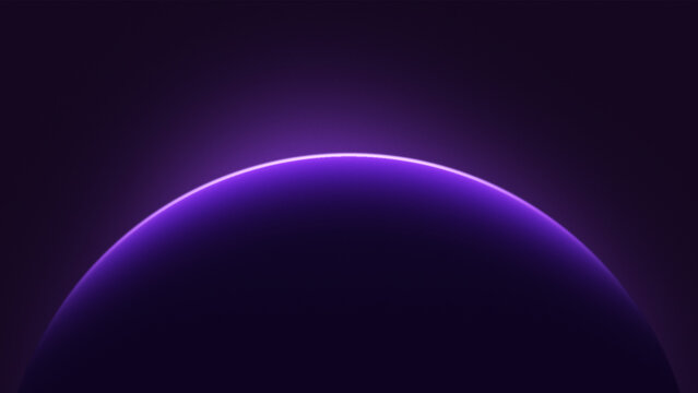 Abstract purple grainy gradient background with glowing eclipse planet