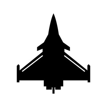 Rafale aircraft Icons Solid style, silhouettes of modern fighter jets, military aircraft, and aviation, ideal for defense, aerospace, transportation, and aviation designs.