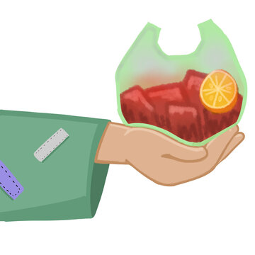 Ideal for designs promoting sustainable butchery or grocery shopping. Engaging illustration for social media, packaging, restaurant menus, or recipes.