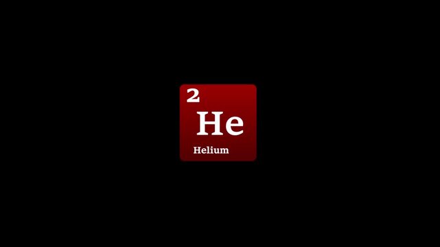 2 helium element symbol animation video