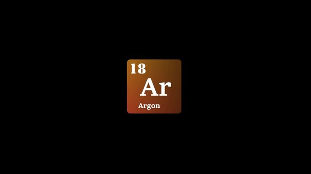 18 argon element symbol animation video