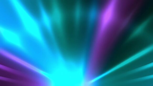 Abstract background with vibrant blue and purple light beams radiating from the center.
