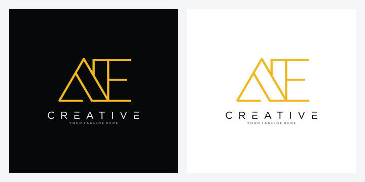 Letter AE vector monogram logo design