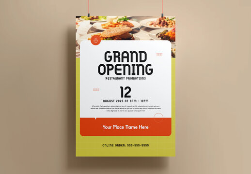 Restaurant Promotions Food Poster Design