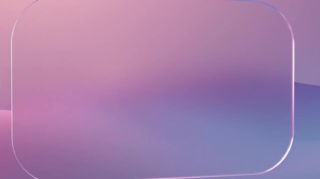 A floating frosted glass rectangle panel against a soft gradient background