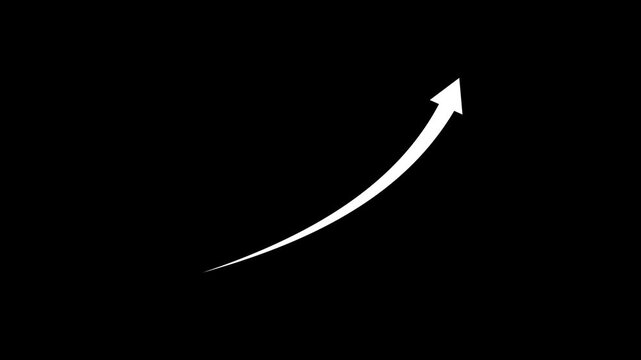 Abstract arrow business graph icon animation background 4k animation video.