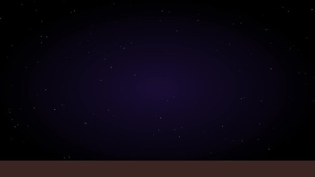 Minimalist rocket launch animation with glowing engine thrusters in deep space 4k
