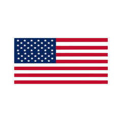 Fototapeta premium United States Flag Flat Vector Illustration