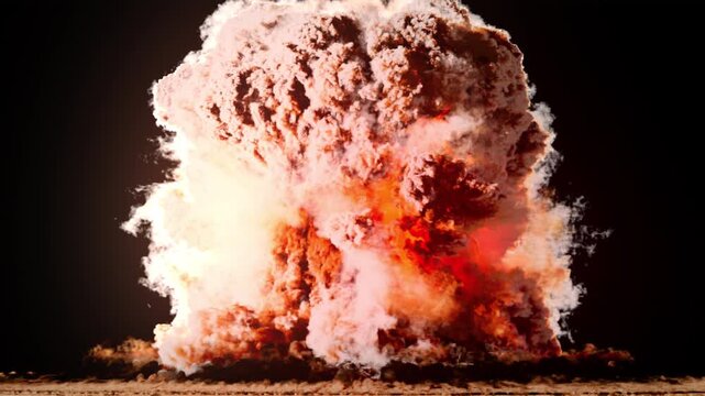 Nuclear Bomb Explosion, Beautiful CGI Animation, 4K