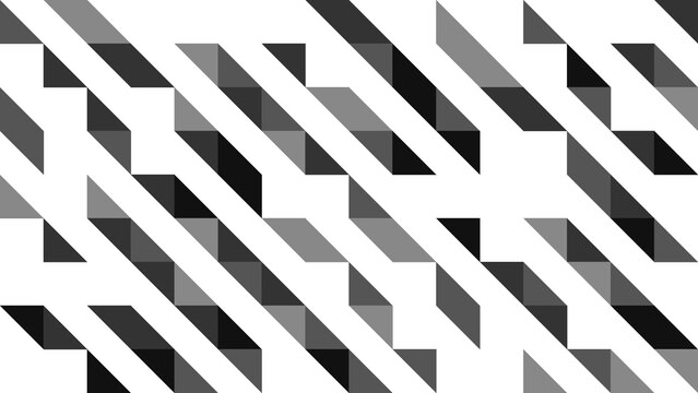 Modern Abstract Geometric Pattern With Diagonal Black And Grey Blocks