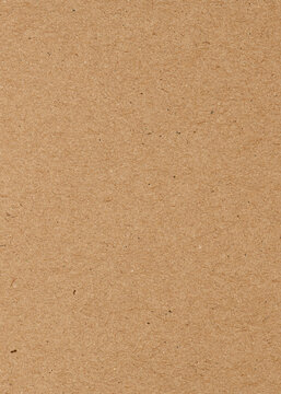 Close-up of a textured brown cardboard surface with visible fibers.