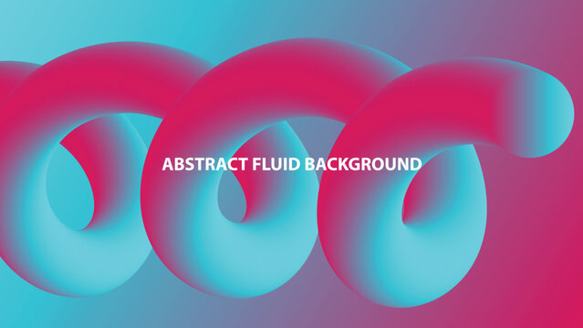 Abstract fluid shapes in vibrant pink and blue gradients modern vector background design