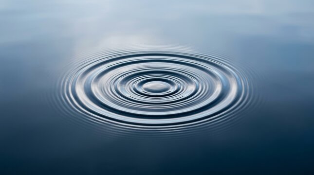 Water Ripples Reflecting Sky Clouds