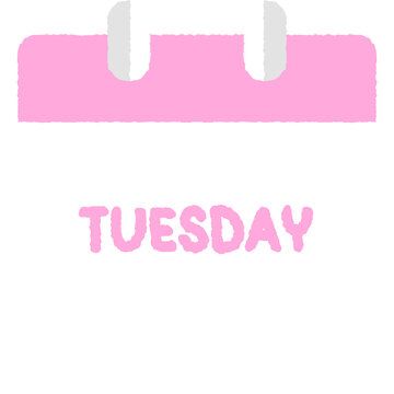 Days of the week calendar, tuesday