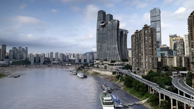 Chongqing cyberpunk city skyline