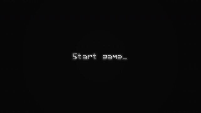Retro 8-Bit Start Game Pixel Animation with Digital Glitch Effect