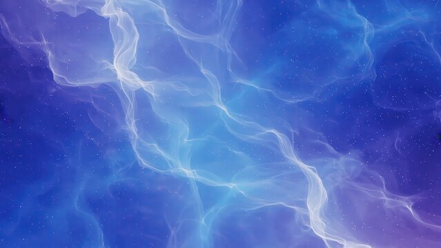 Blue nebula like energy cloud background