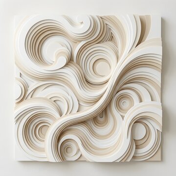 Elegant swirling abstract design in green and gray