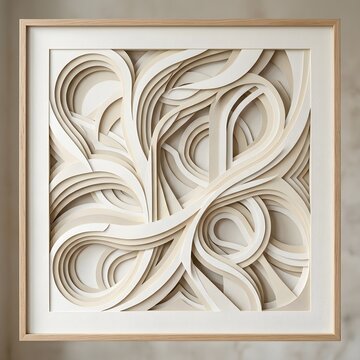 Elegant abstract swirl pattern design in black and white