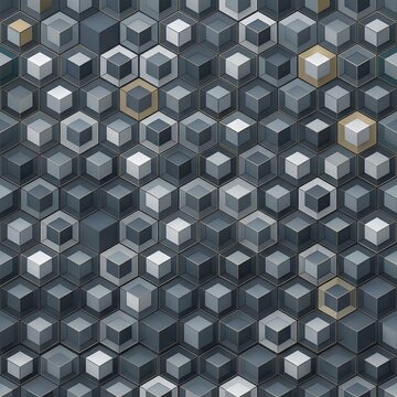 Hexagonal pattern with geometric silhouette design