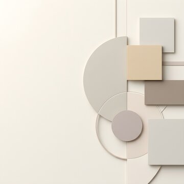 Modern geometric abstract wall art design