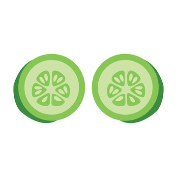 Two fresh cucumber slices