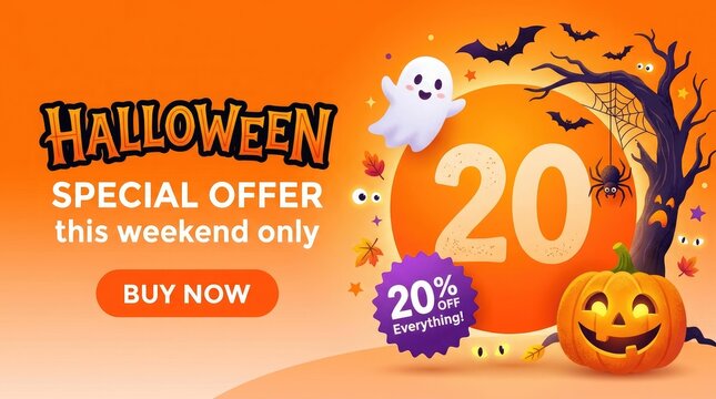Spooky savings halloween sale event 20 off everything this weekend limited time offer