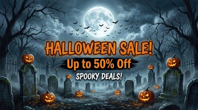 Spooky halloween sale event up to 50 off deals on halloween decorations costumes limited time offer