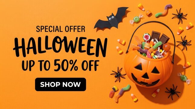 Spooky savings halloween sale up to 50 off candy costumes decorations limited time offer