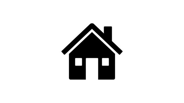 Simple house icon isolated on white background